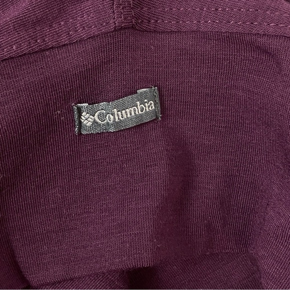 Columbia Purple T Shirt Sz Large Banded Cuffs - Picture 3 of 7